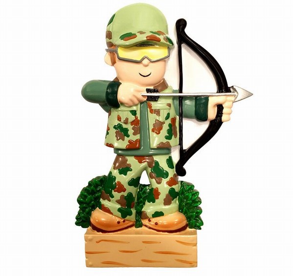 Item 459254 Camouflage Archery Hunter Ornament