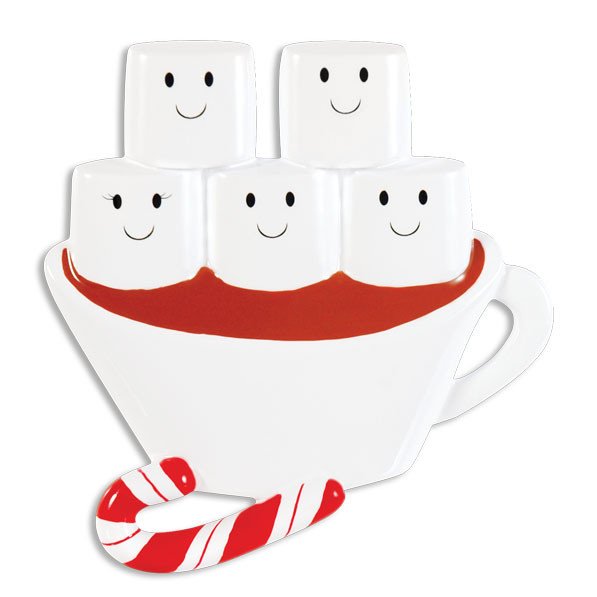 Item 459258 Hot Chocolate Family of 5 Ornament