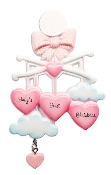 Item 459289 Pink Baby Mobile Ornament