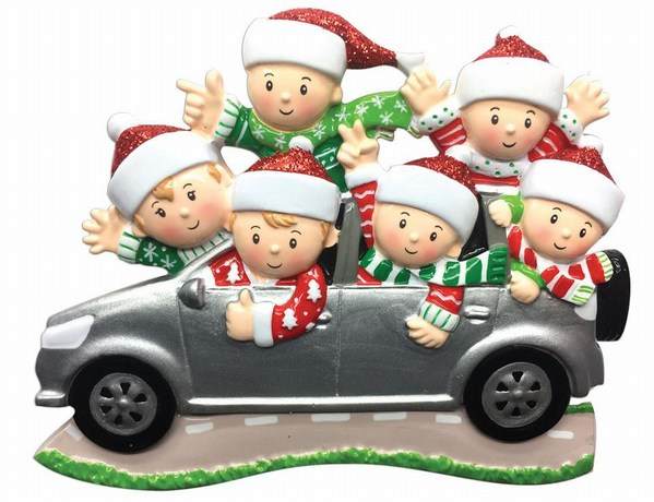Item 459304 SUV Family of 6 Ornament