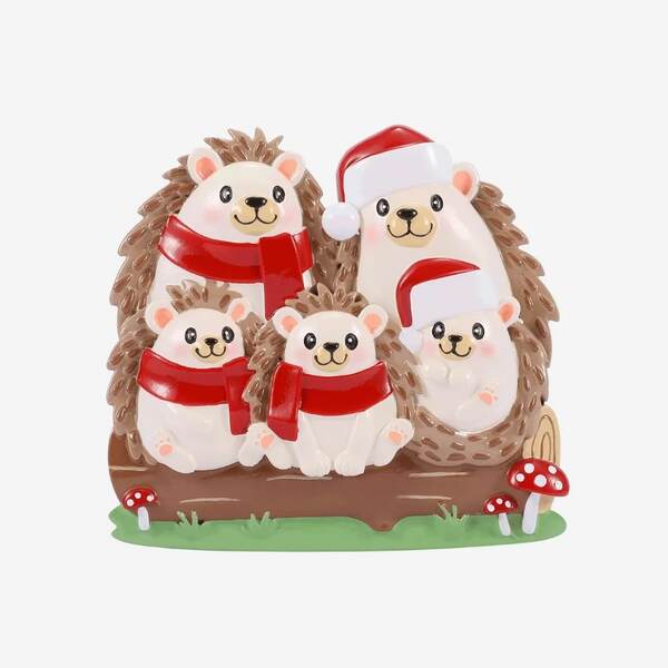 Item 459314 Hedgehog Family Of 5 Ornament