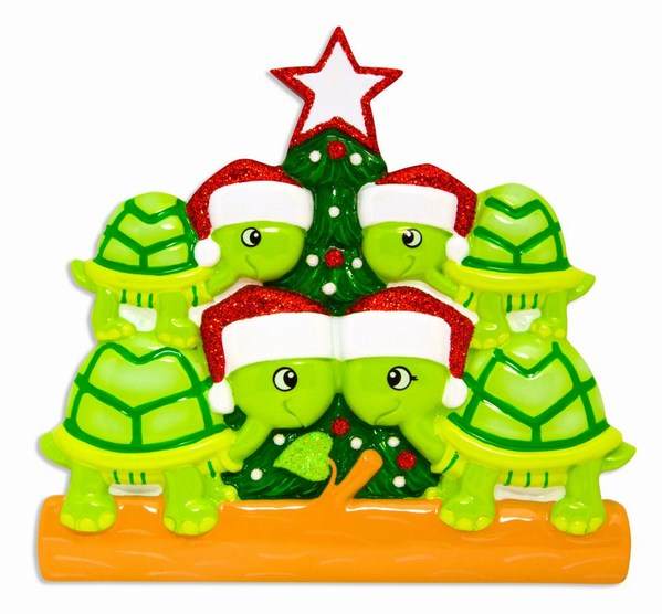 Item 459373 Turtle Family of 4 Ornament