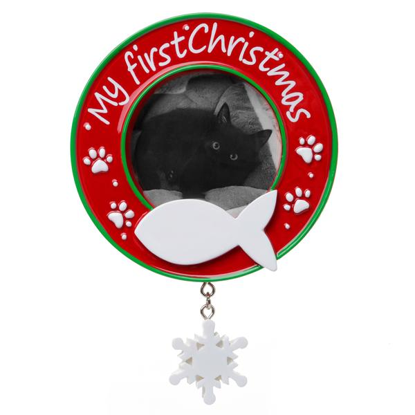 Item 459411 Cat's First Christmas Photo Frame Ornament