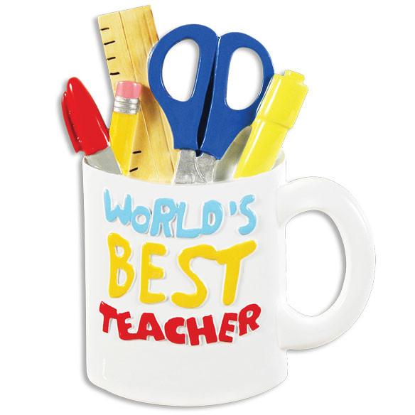 Item 459459 World's Best Teacher Mug Ornament