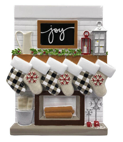 Item 459549 Fireplace Mantle Family Of 6 Ornament