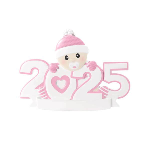 Item 459561 2025 Babys First Pink Ornament