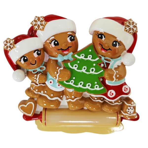 Item 459572 Nostalgic Gingerbread Family Of 3 Ornament