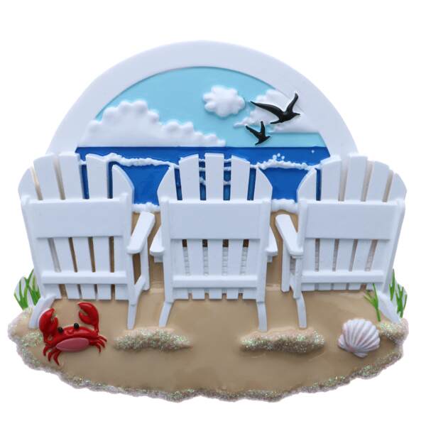 Item 459594 Beach Chairs Family Of 3 Ornament