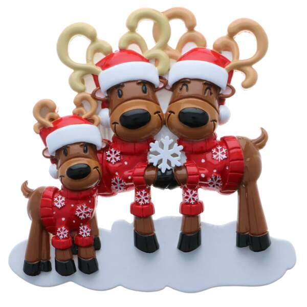Item 459599 Mr And Mrs Reindeer Family Of 3 Ornament