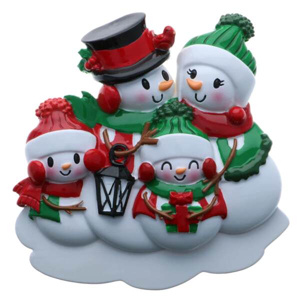 Item 459603 Snowman Family Of 4 Ornament
