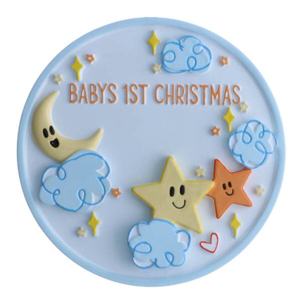 Item 459611 Babys 1st Stars And Clouds Ornament