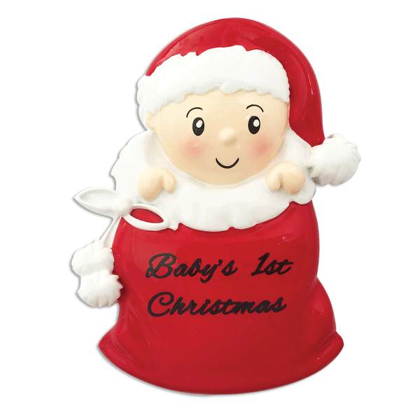 Item 459623 Baby In Santa Sack Ornament