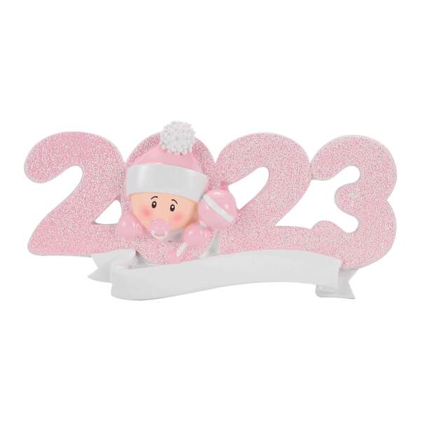 Item 459676 2023 Baby's First Pink Ornament