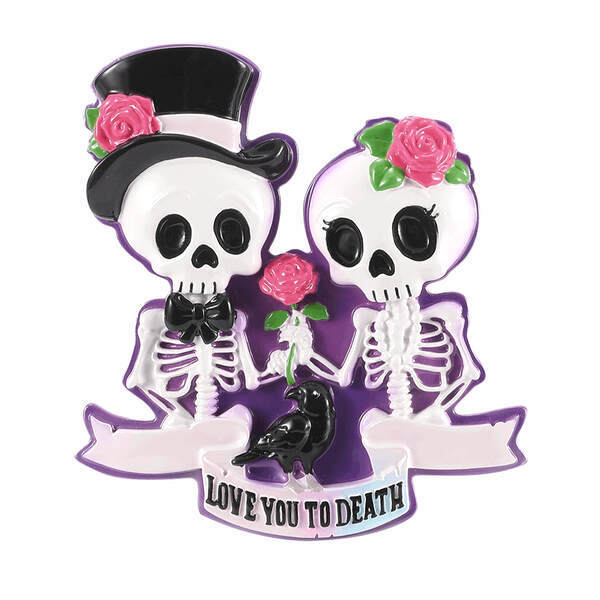 Item 459759 Halloween Skeleton Couple Ornament