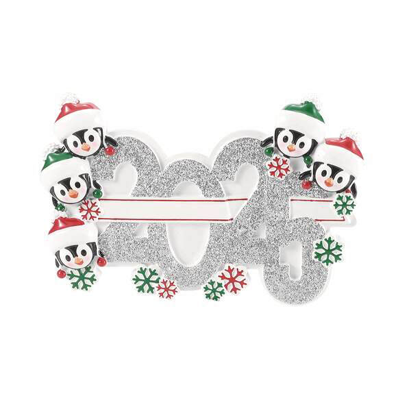 Item 459766 2025 Penguin Family Of 5 Ornament