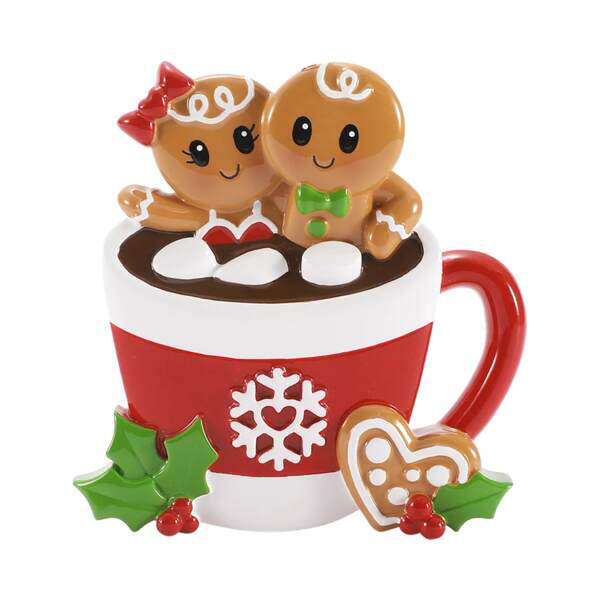 Item 459786 Gingerbread Couple In Hot Cocoa Mug Ornament
