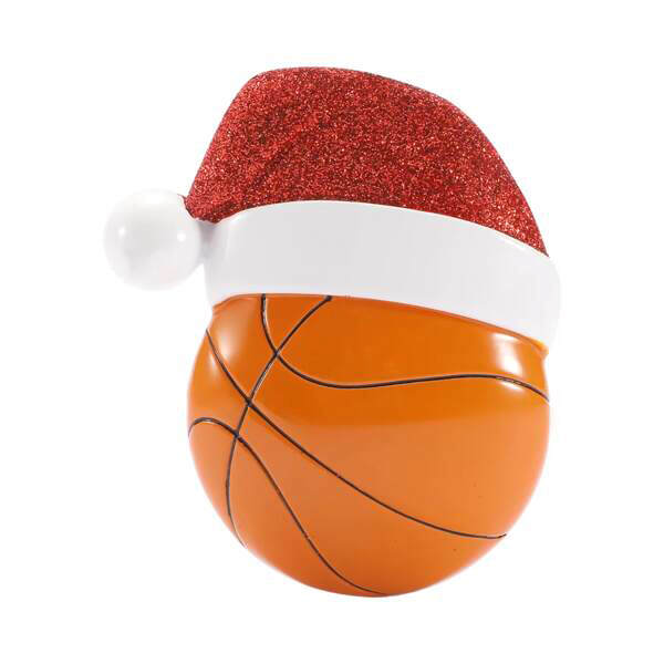 Item 459790 Basketball With Santa Hat Ornament