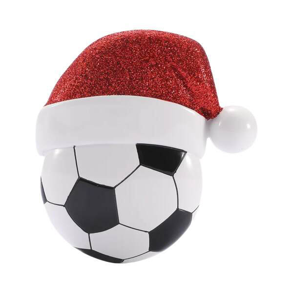 Item 459791 Soccer Ball With Santa Hat Ornament