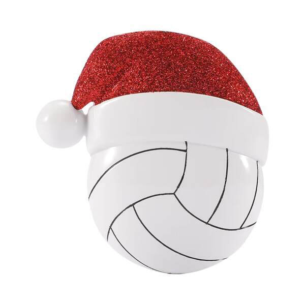 Item 459792 Volleyball With Santa Hat Ornament