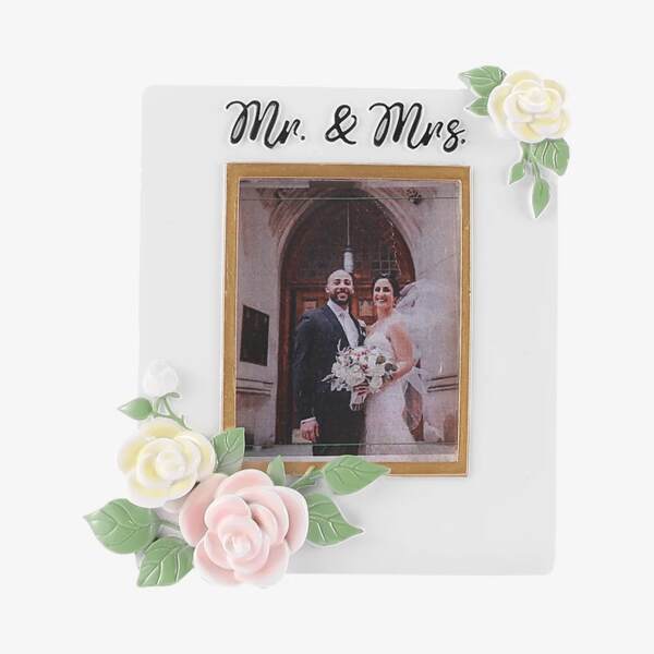 Item 459800 Mr.and Mrs. Wedding Frame Ornament