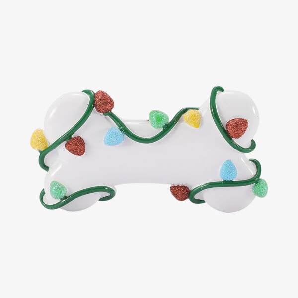 Item 459805 Dog Bone Wrapped In Lights Ornament
