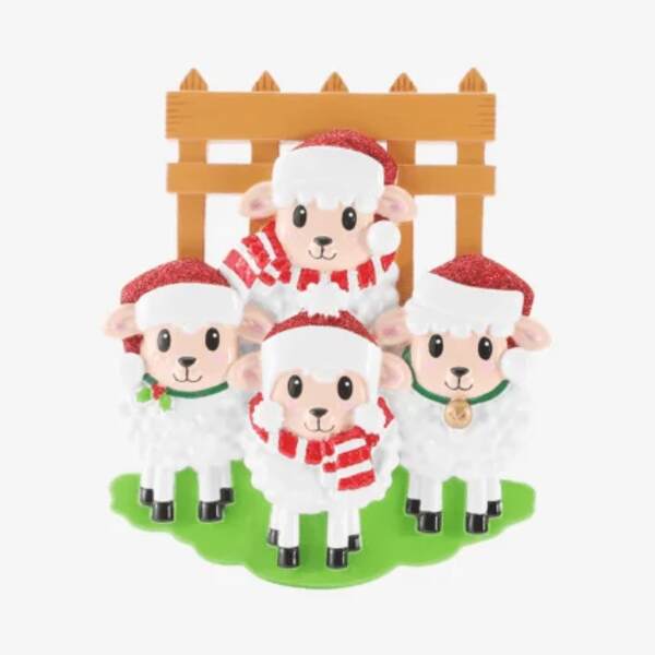Item 459826 Sheep Family Of 4 Ornament