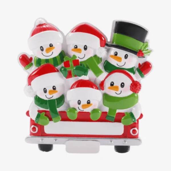 Item 459831 Back Of Red Truck Family Of 6 Ornament