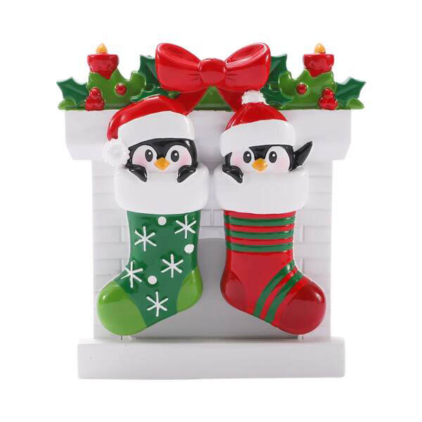 Item 459836 Mismatched Stocking Family Of 2 Ornament