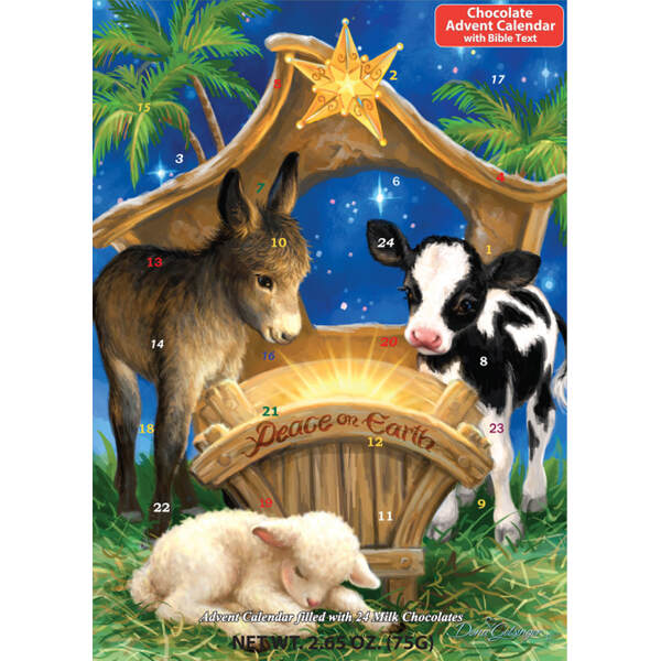 Item 473025 Manger With Animals Advent Calendar