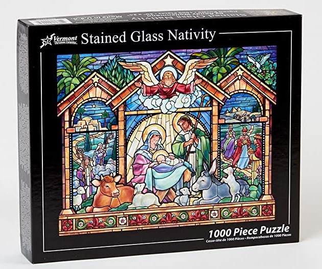 Item 473084 Stained Glass Nativity 1000 Piece Jigsaw Puzzle