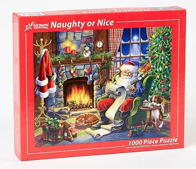 Item 473085 Naughty Or Nice Santa Checking List 1000 Piece Jigsaw Puzzle