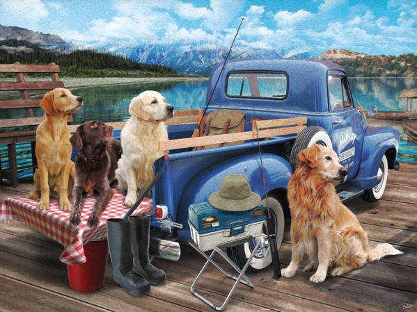 Item 473117 Dogs Gone Fishing Jigsaw Puzzle