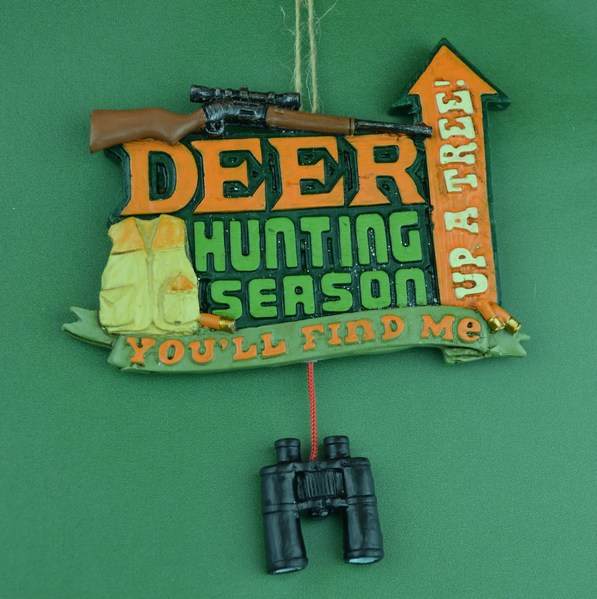 Item 483016 Deer Hunter Up Ornament