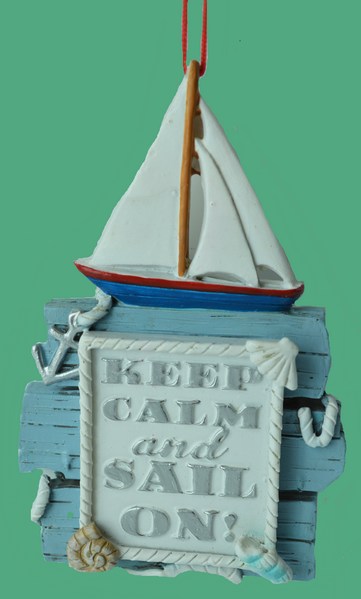 Item 483770 Keep Calm and Sail On Ornament