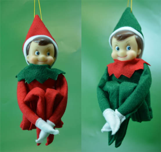 Red/Green Retro Pixie Ornament - Item 483801 | The Christmas Mouse