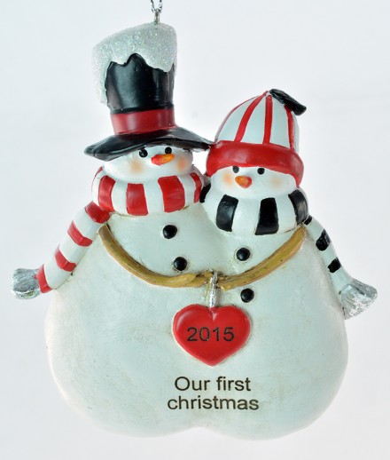 Item 483895 Snowman Our First Christmas Ornament
