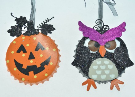 Item 483905 Halloween Pumpkin/Owl Ornament