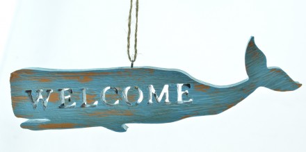 Item 483953 Whale Welcome Sign Ornament