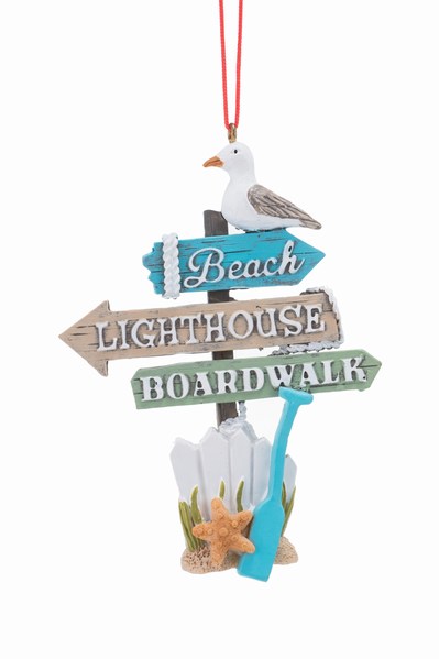 Item 484012 Beach Directions Sign Ornament
