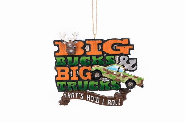 Item 484025 Big Bucks & Big Trucks Ornament