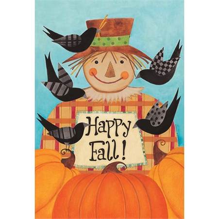 Item 491252 Happy Fall Scarecrow Garden Flag