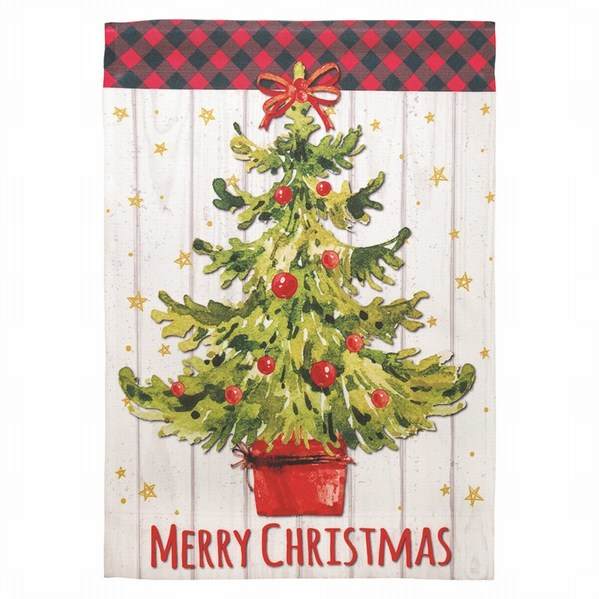 Item 491294 MERRY CHRISTMAS TREE GARDEN FLAG