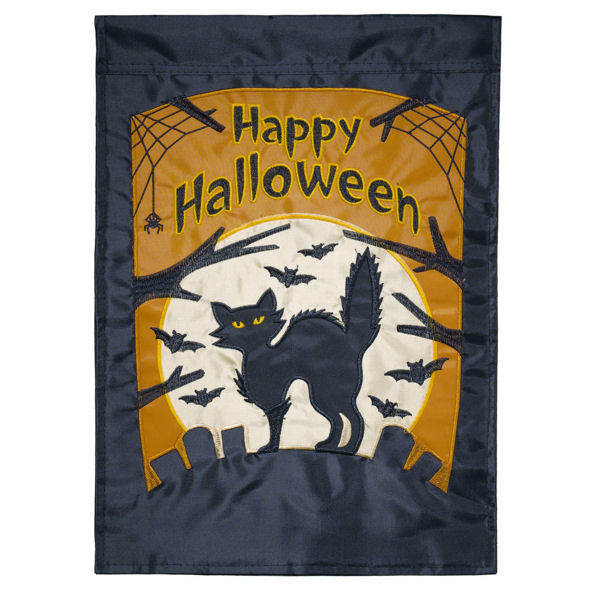 Item 491308 Cat Happy Halloween Garden Flag