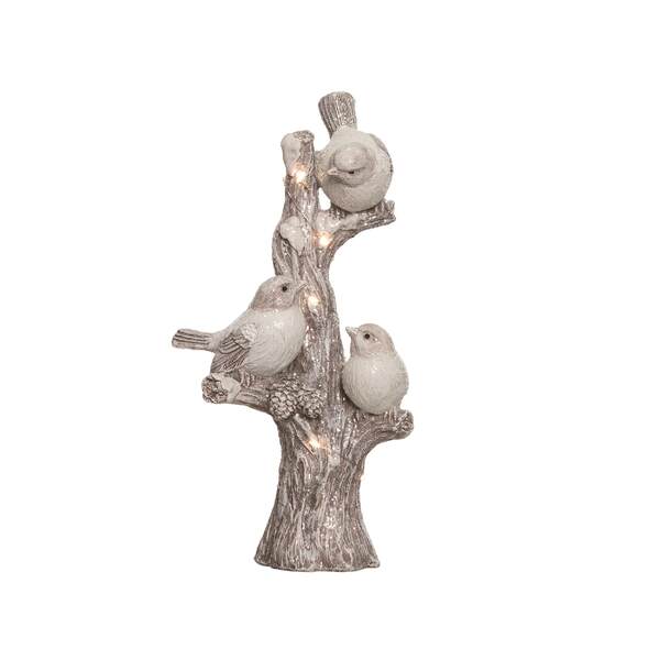 Item 501096 Light Up Glitter Winter Bird Figure