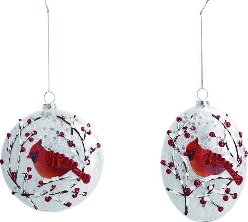 Item 501120 Frosted Cardinal Ornament