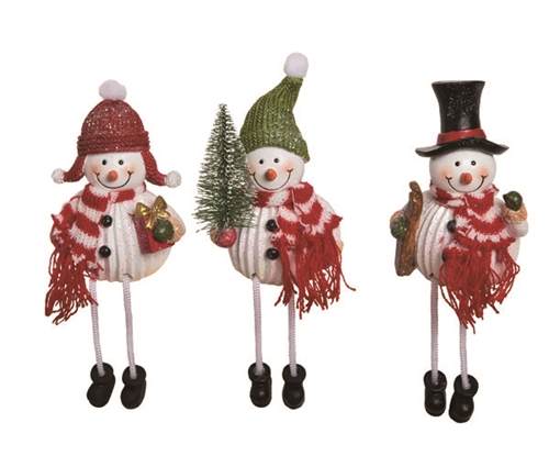 Cheerful Snowman Shelf Sitter - Item 501159 | The Christmas Mouse