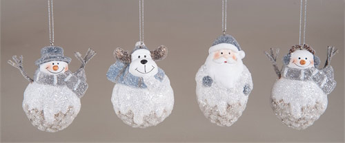 Item 501191 Snowman/Reindeer/Santa Pine Cone Ornament