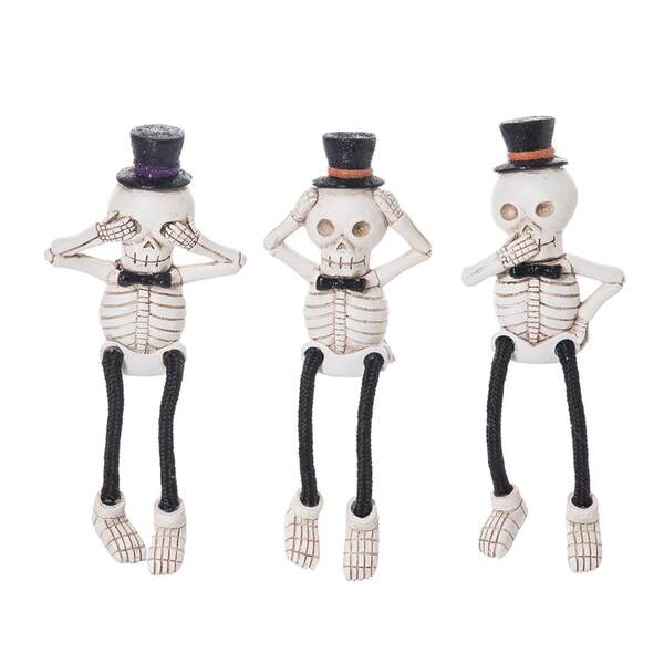 Item 501385 Top Hat Skeleton Shelf Sitter