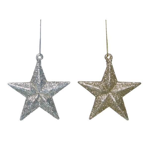 Item 501387 Glass Glitter Star Ornament