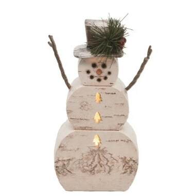 Item 501428 Light Up Birch Snowman